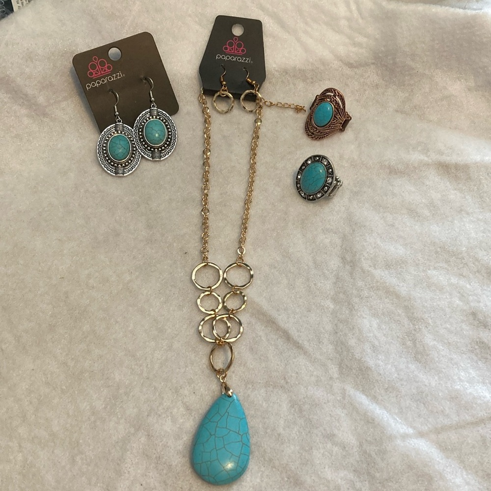 New Paparazzi turquoise bundle